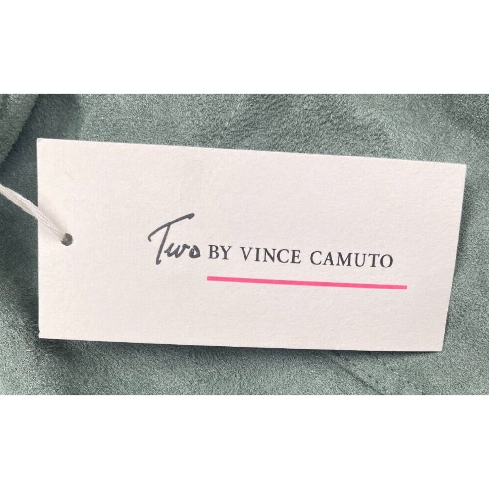 NWT Two By Vince Camuto Faux Suede Mini Skirt Sage 12 Retro Spice MSRP $89 - Picture 5 of 9